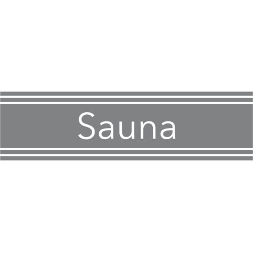 Aufkleber Türtattoo Sauna in vielen erstklassigen Farben und matter Oberfläche