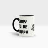 Biker Tasse Racer Ansicht links schwarzer Henkel