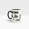 Motorrad Tasse Racing Ansicht links schwarzer Henkel