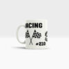 Motorrad Tasse Racing Ansicht links weißer Henkel