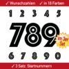 Startnummern Aufkleber Ziffern für Motorrad und Kart