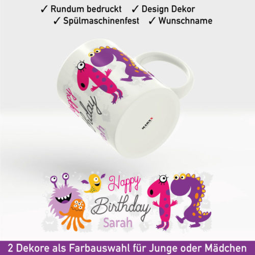 Tasse zum Geburtstag Motiv Mädchen