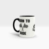 Motorrad Tasse Biker Ansicht links schwarzer Henkel