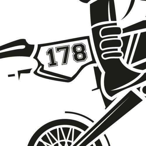 Motorrad Startnummer Ziffern frei wählbar