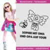 Oma Opa Aufkleber zusammen mit der Enkelin unterwegs