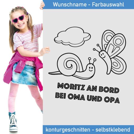 Moritz an Bord Aufkleber für Oma und Opas Auto