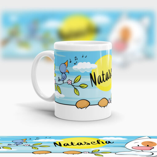 Kunststoff Kinder Tasse für Jungen und Mädchen Ansicht links