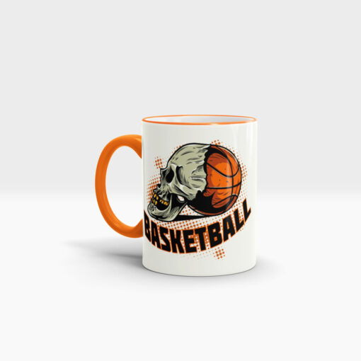 Basketball Tasse bedrucken mit coolem Logo Ansicht links