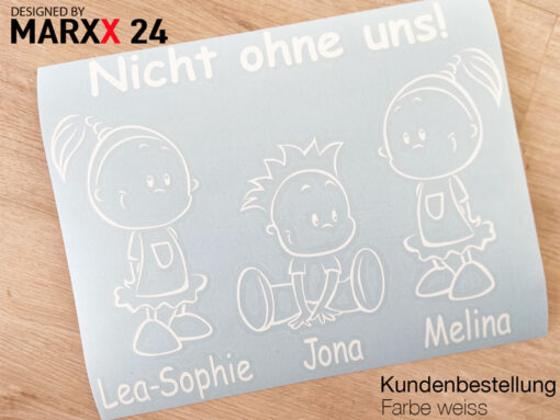 Schöner selbst gestalteter Aufkleber Kinder