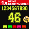 Startnummer Aufkleber Motocross