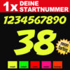 Startnummer neonpink