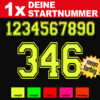 Startnummern Aufkleber Set