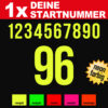 Startnummer neongrün