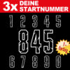 Ausgefallene Startnummern Motorrad