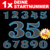 Zweifarbige Startnummer Motorrad Kart Quad Racing Ziffer Motorsport Rennen Enduro MX Auto Zahl 4 - 15 cm – Bild 5