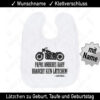 Baby Lätzchen Chopper Motorrad und Wunschname