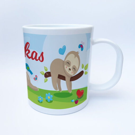Bedruckte Kunststofftasse mit Tiermotiv