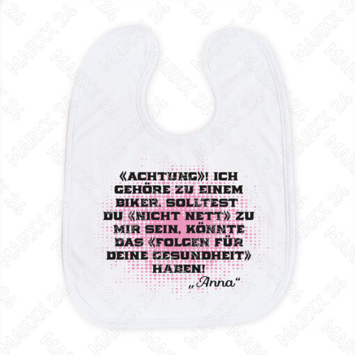 Bedruckter Mädchen Sabberlatz Wunschname Spruch Sprüche Baby Lätzchen Geschenk