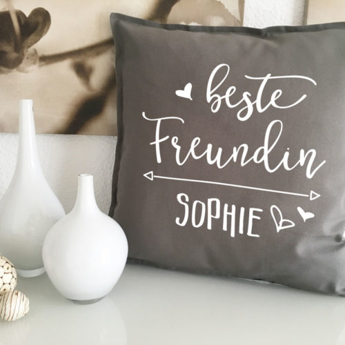 Beste Freundin Kuschelkissen mit Wunschname