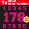 Motor Bike Startnummern in neon pink