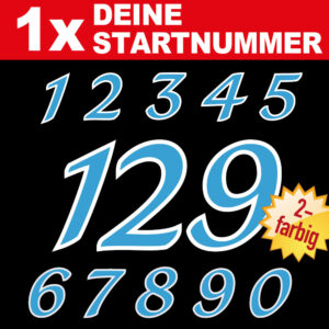 Motorrad Aufkleber zweifarbig Motorsport Startnummer für Motocross MX Enduro Auto 4 - 15 cm