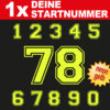 BMX Startnummern in der Farbe neongelb