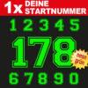 BMX Startnummer in neongrün