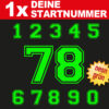 BMX Bike Startnummern in neongrün