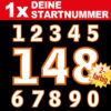 Startnummern Zahlen für Classic Bikes