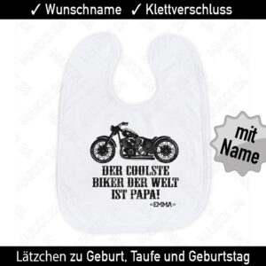 Custom Bike Baby Lätzchen mit Wunschanmen