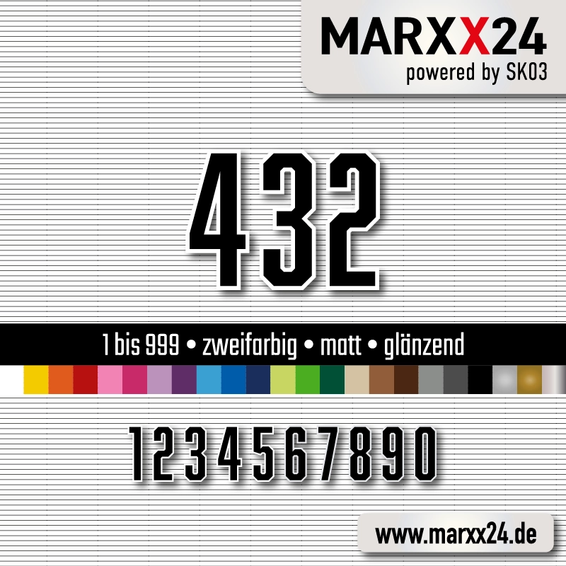 Enduro Aufkleber zweifarbig