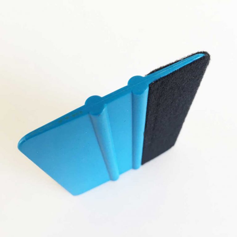 Kunststoff Rakel Filz mit Filzkante für Aufkleber Folien und Startnummern