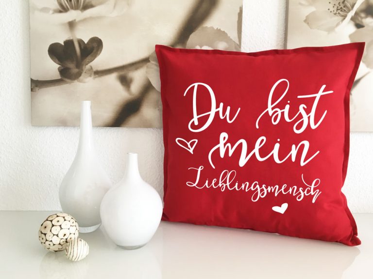 Du bist mein Lieblingsmensch Kuschelkissen Kissen für Sofa oder Couch