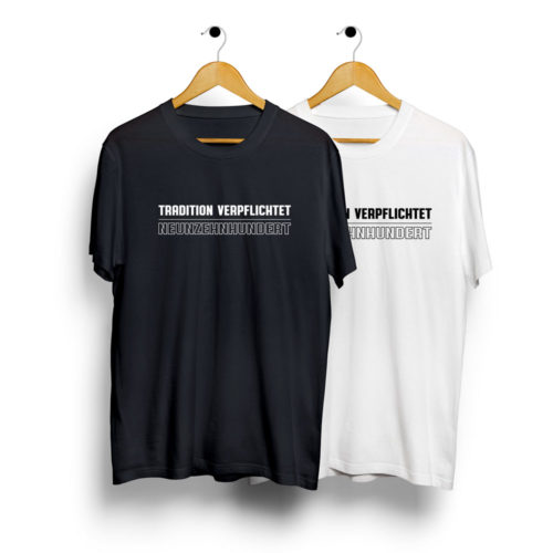 Möchen Gladbach Fan T-Shirt schwarz weiss