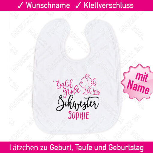 Große Schwester Baby Lätzchen