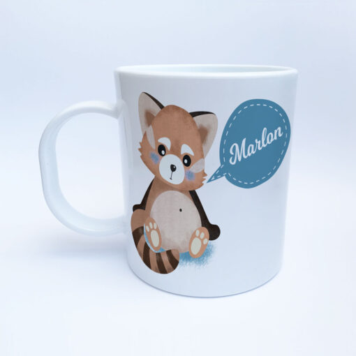 Kindergartentasse mit Panda Motiv und Wunschnamen