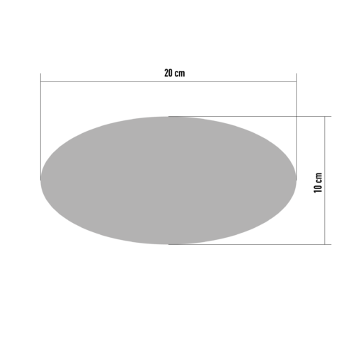 Klebefolie oval 20 x 10 cm