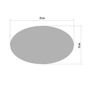 Klebefolie oval 25 x 15 cm