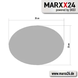 Ovale Klebefolie als Zuschnitt in 35 × 25 cm