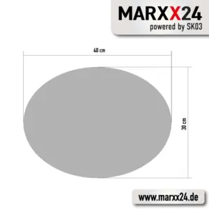 Ovale Klebefolie als Zuschnitt in 40 × 30 cm