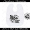 Motocross Lätzchen Wunschname mit Motorrad Motiv