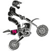 Motocross Ziffern in neon