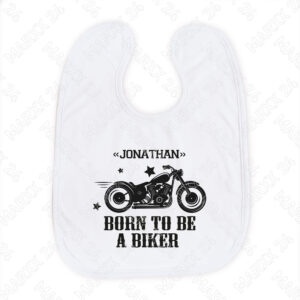 Motorrad Baby Lätzchen mit Name