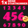 Motorrad Startnummer für Bikergirls in neonpink