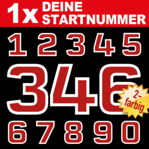 Motorrad Startnummern zweifarbig kaufen Motorsport MX Motocross Auto Zahlen Ziffern 4 - 15 cm