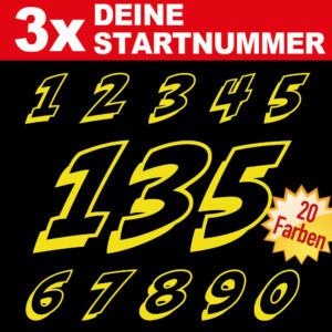 Motorsport Racing Ziffern Startnummern Auto Motorrad MX Enduro Supermoto 4 5 6 7 8 9 10 11 12 13 14 15 cm