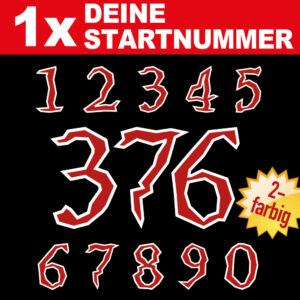 Motorsport Startnummern Aufkleber Monster Design Motocross Motorrad Fahrrad 4 5 6 7 8 9 10 11 12 13 14 15 cm