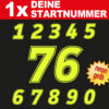 MX Motorrad Startnummer in der Farbe neongelb
