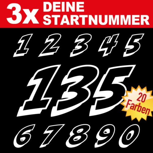MX Ziffern Startnummern