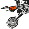 Neon orange Zahlen für MX Bikes